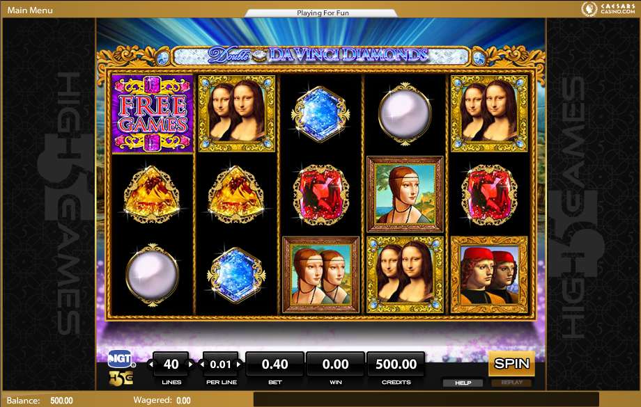 Da Vinci Diamonds Slot Machine Free Play by IGT: No Download